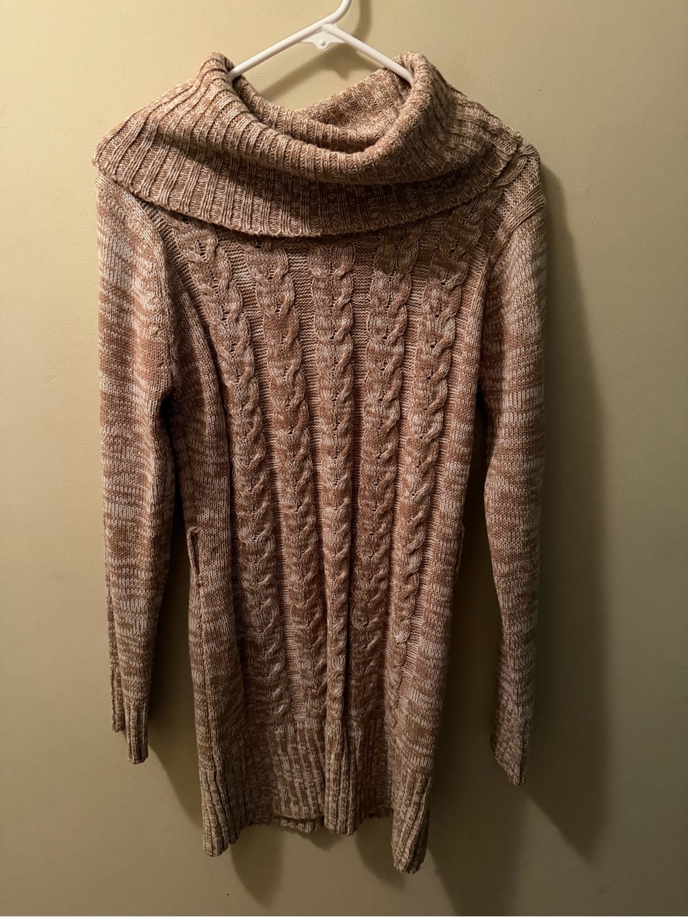 Love by Chelsea Braided Cable Knit Sweater Dress L